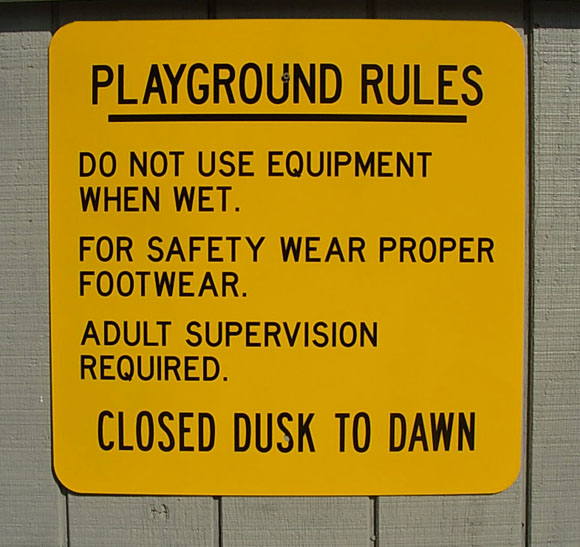 Playground Sign